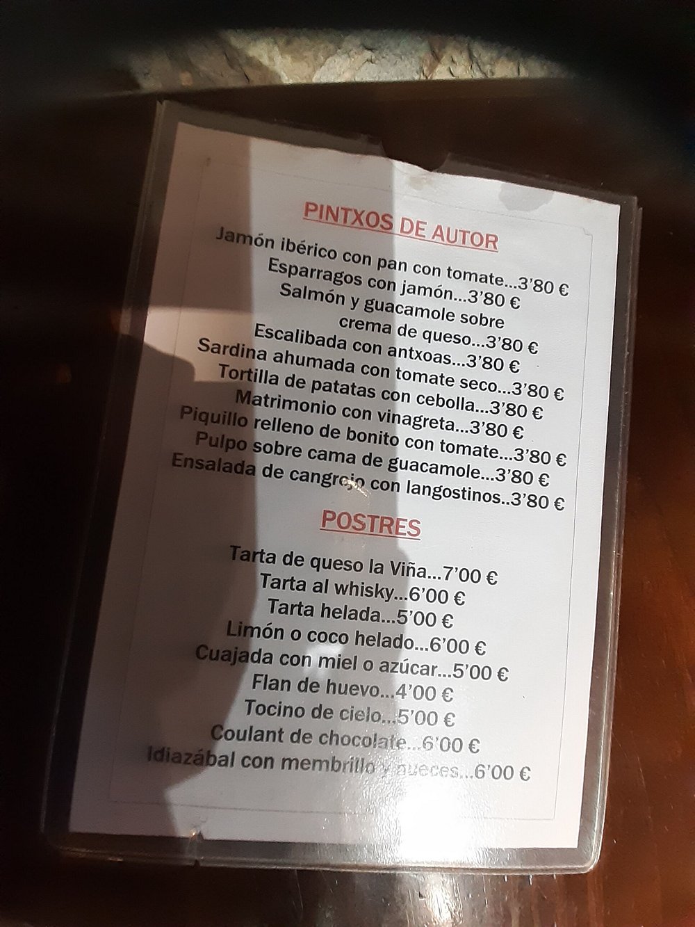Guria Taberna menu 4