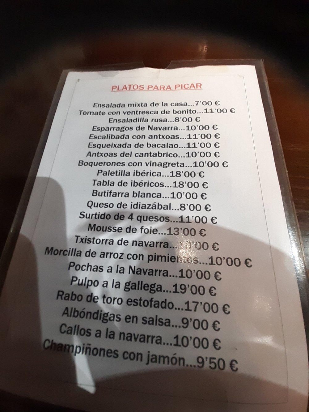 Guria Taberna menu 3